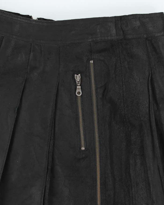 Vintage Y2K Danier Knee Length Leather Skirt - W30 L24