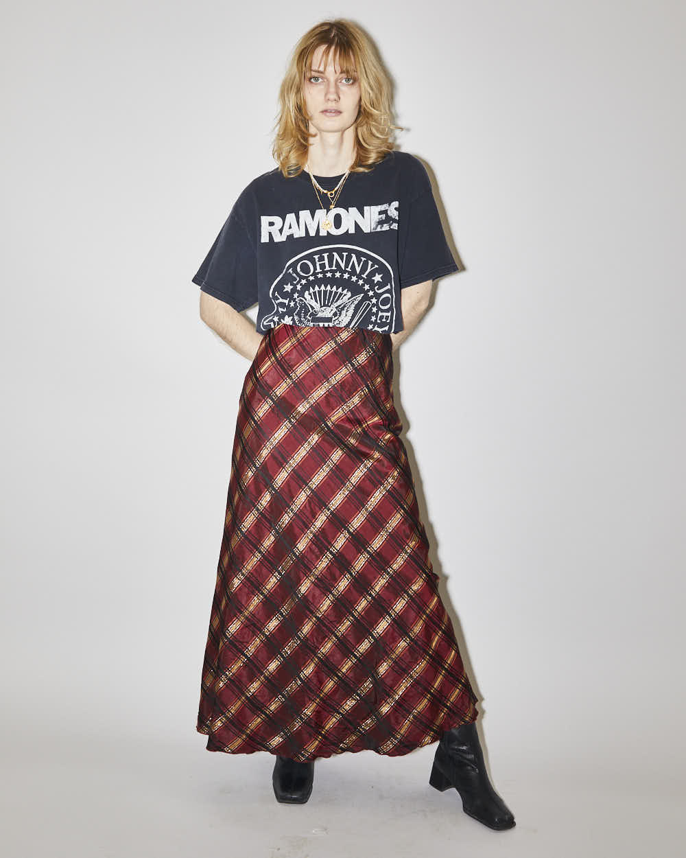 Rokit Originals Florentine Plaid Skirt - XS