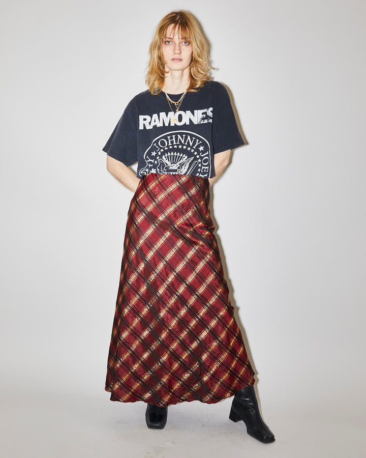 Rokit Originals Florentine Plaid Skirt - XS