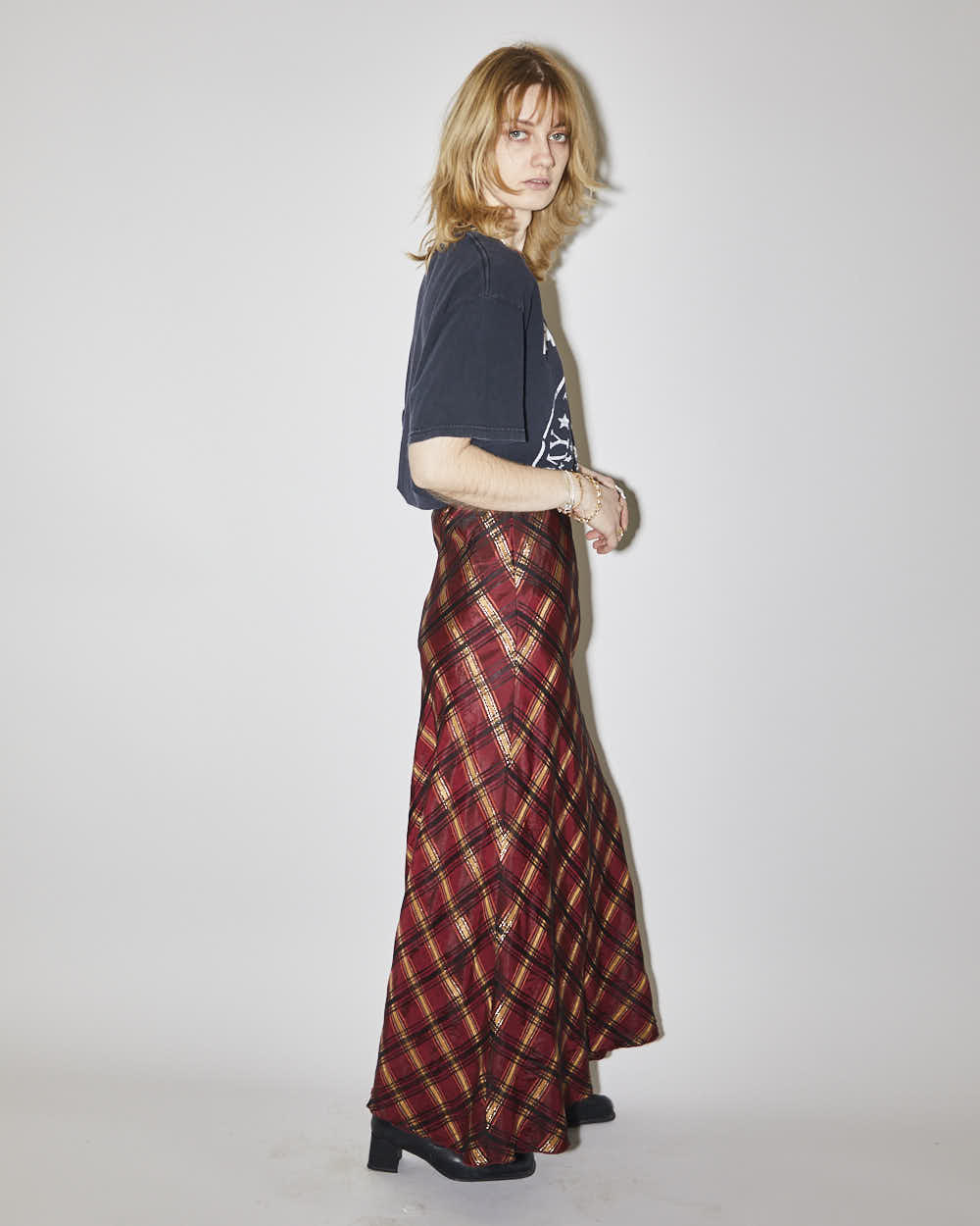 Rokit Originals Florentine Plaid Skirt - XS