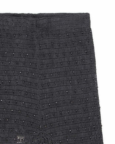 Vintage Y2k 00s Crochet Beaded Tassel Skirt - XXS