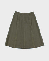 Vintage Harve Benard Wool Khaki Skirt - S