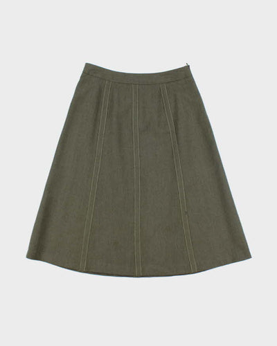 Vintage Harve Benard Wool Khaki Skirt - S