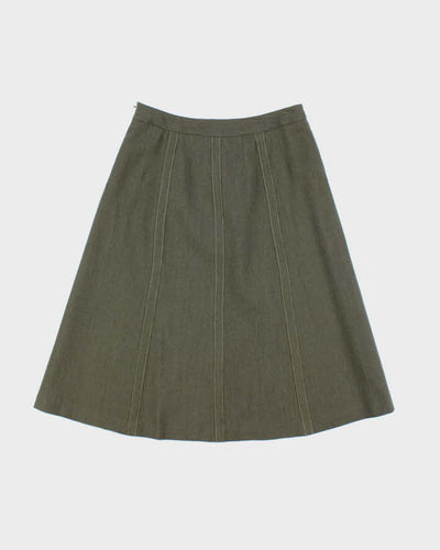 Vintage Harve Benard Wool Khaki Skirt - S