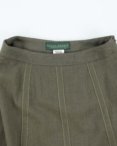 Vintage Harve Benard Wool Khaki Skirt - S