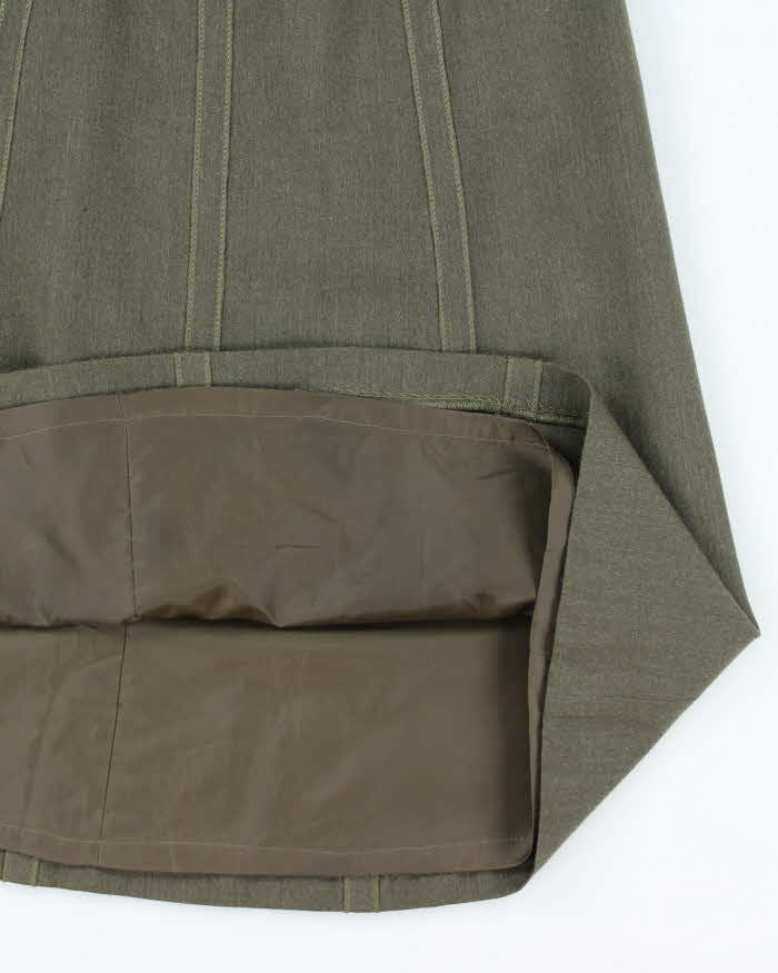 Vintage Harve Benard Wool Khaki Skirt - S