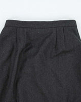 Vintage Jones New York Grey Wool Pleated Skirt - XS