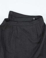 Vintage Jones New York Grey Wool Pleated Skirt - XS