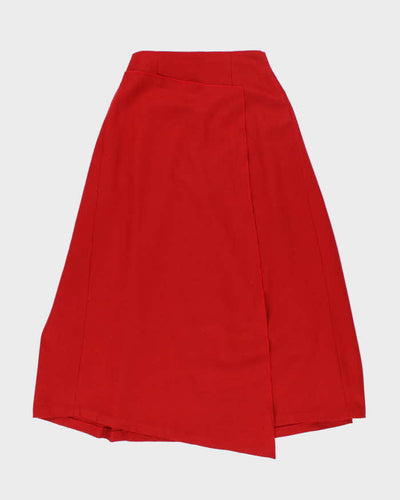 Vintage GMO Fashion Red Wool Blend Skirt - XS