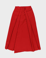Vintage GMO Fashion Red Wool Blend Skirt - XS