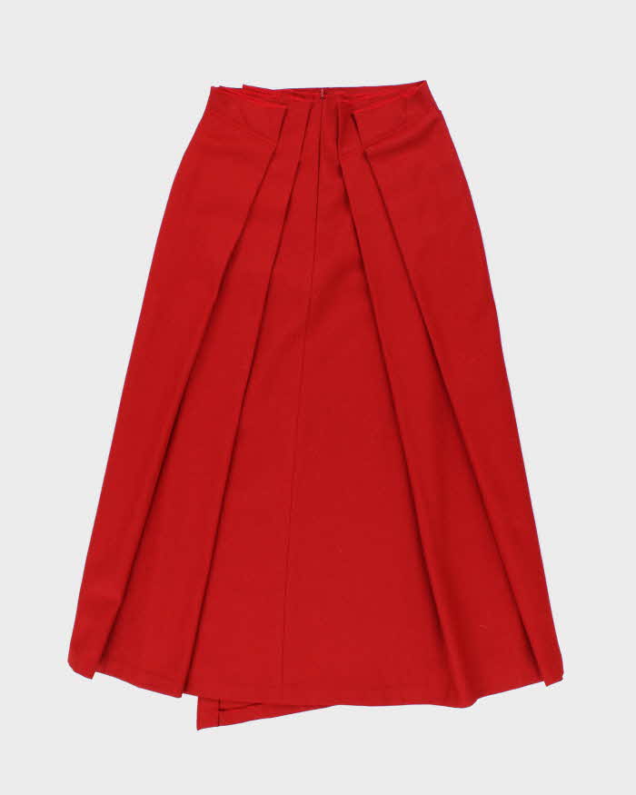 Vintage GMO Fashion Red Wool Blend Skirt - XS