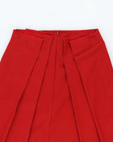 Vintage GMO Fashion Red Wool Blend Skirt - XS