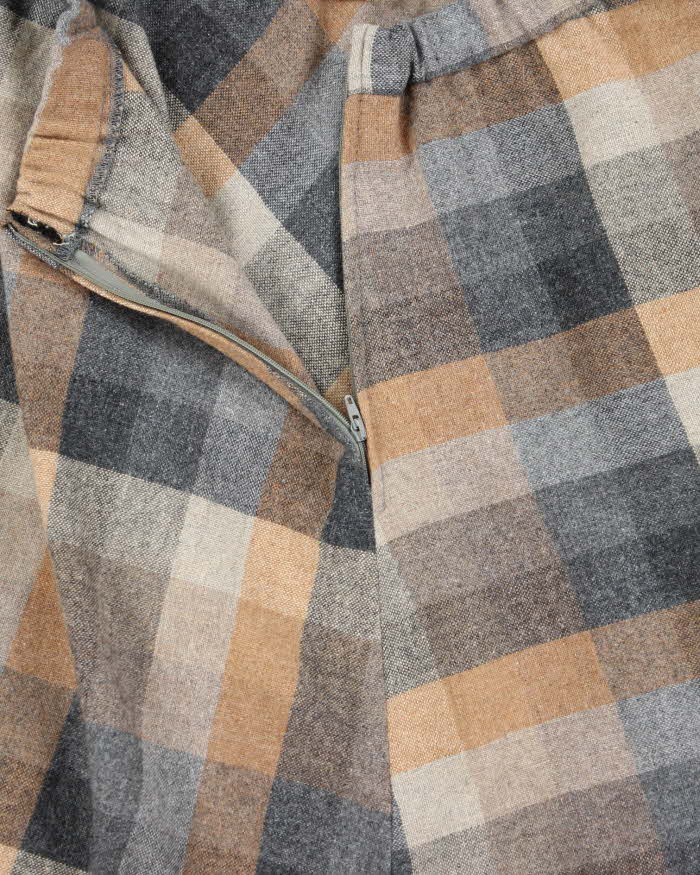 Vintage 90s Place Dela Mode Wool Blend Checked Skirt - XS