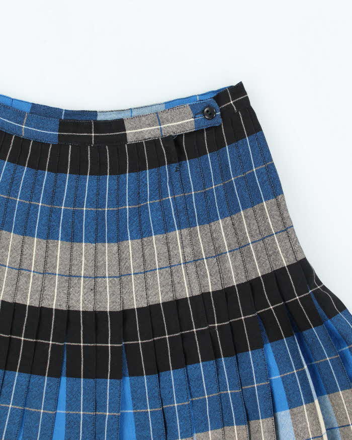 Vintage Highland Queen Pleated Checked Skirt - XS