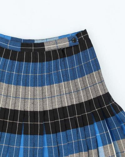 Vintage Highland Queen Pleated Checked Skirt - XS
