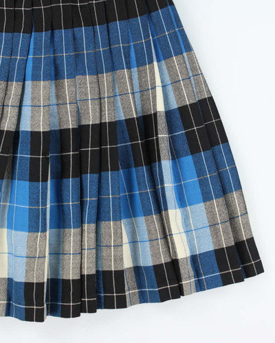 Vintage Highland Queen Pleated Checked Skirt - XS