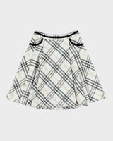 Vintage Burberry London Blue Label Checked Skirt - XS