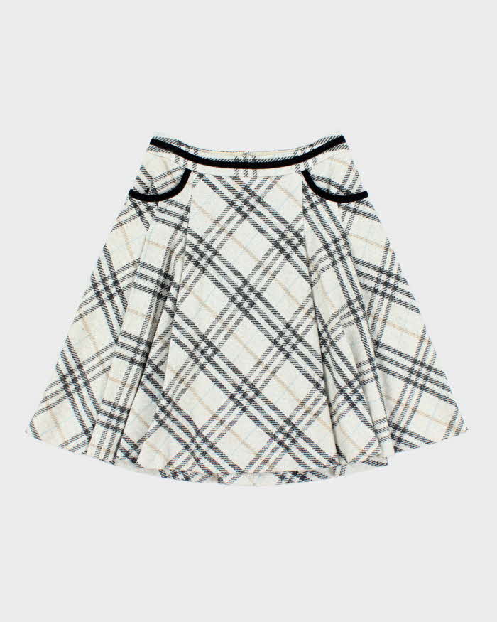 Vintage Burberry London Blue Label Checked Skirt - XS