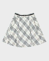 Vintage Burberry London Blue Label Checked Skirt - XS