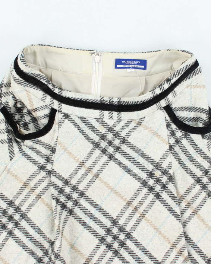 Vintage Burberry London Blue Label Checked Skirt - XS