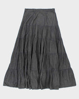 Vintage Y2k 00s Attitude Tired Denim Skirt - S