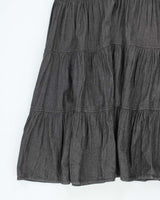 Vintage Y2k 00s Attitude Tired Denim Skirt - S