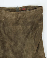 Vintage Danier Green Suede Maxi Skirt - S