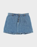 Vintage Y2k 00s Smart Set Denim Pleated Mini Skirt - S