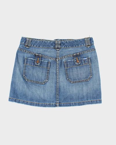 Vintage Y2k 00s FCUK Button-Up Denim Mini Skirt - S