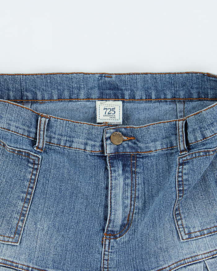 Vintage Y2k 00s 725 Originals Pleated Denim Mini Skirt - M