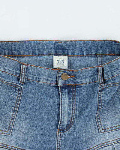 Vintage Y2k 00s 725 Originals Pleated Denim Mini Skirt - M