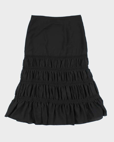 Vintage Y2k 00s Liz Claiborne Black Tiered Skirt - S