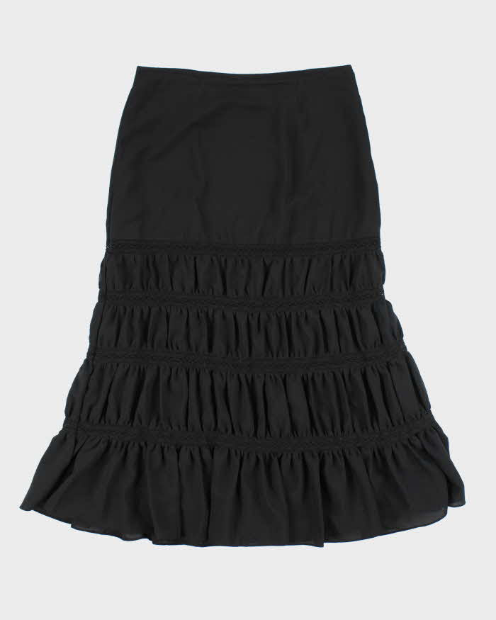 Vintage Y2k 00s Liz Claiborne Black Tiered Skirt - S