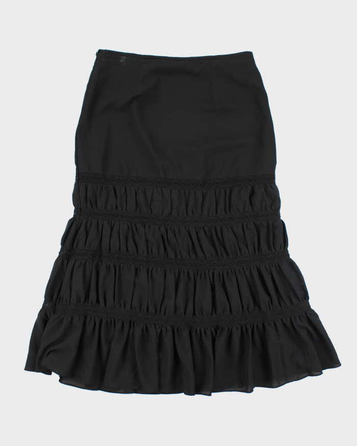 Vintage Y2k 00s Liz Claiborne Black Tiered Skirt - S