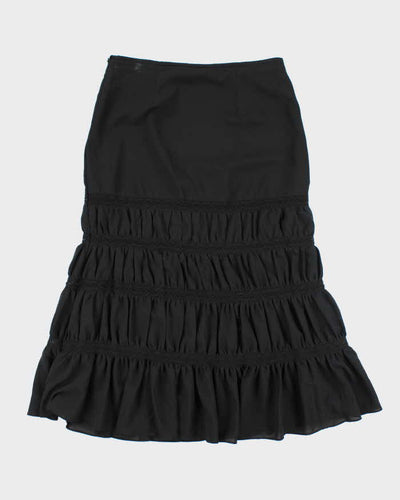 Vintage Y2k 00s Liz Claiborne Black Tiered Skirt - S