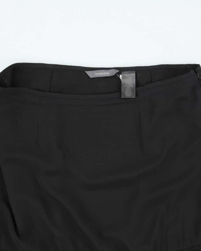 Vintage Y2k 00s Liz Claiborne Black Tiered Skirt - S