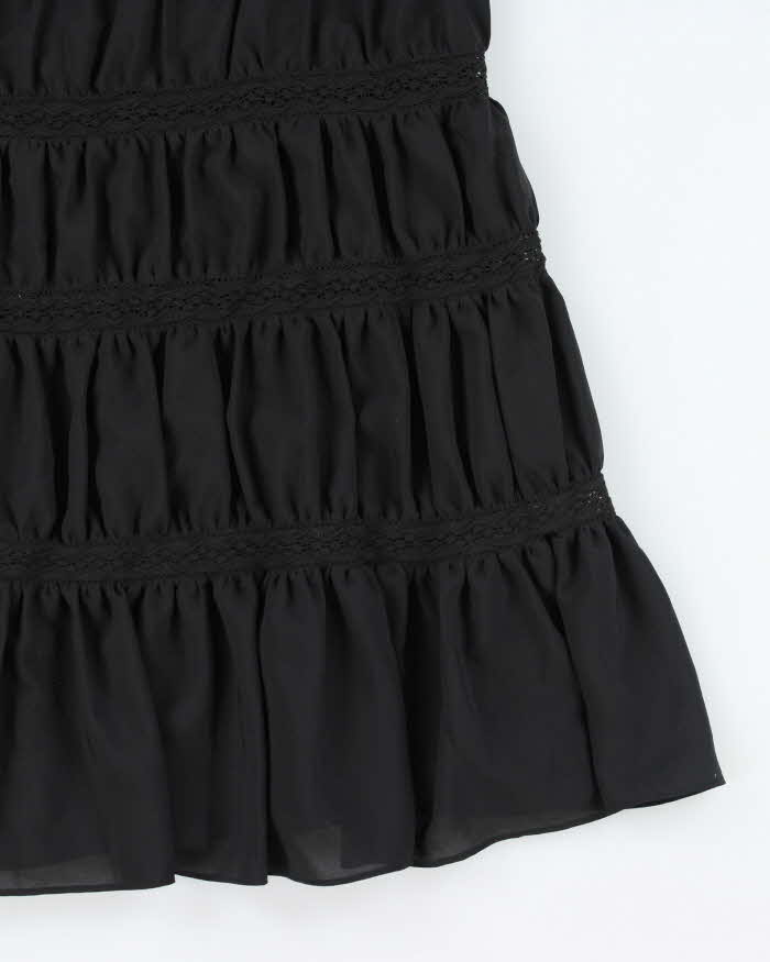 Vintage Y2k 00s Liz Claiborne Black Tiered Skirt - S