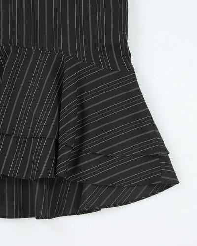 Vintage Y2k 00s Costa Blanca Stripe Ruffle Skirt - S