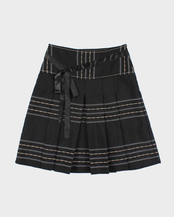 Vintage Y2k 00s EC Pleated Pattern Skirt - M