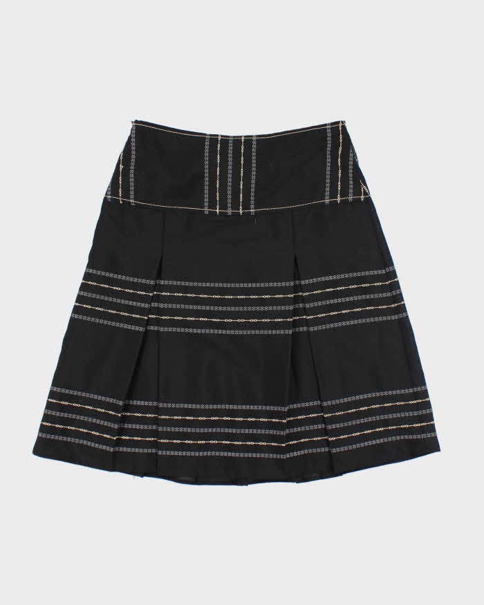Vintage Y2k 00s EC Pleated Pattern Skirt - M