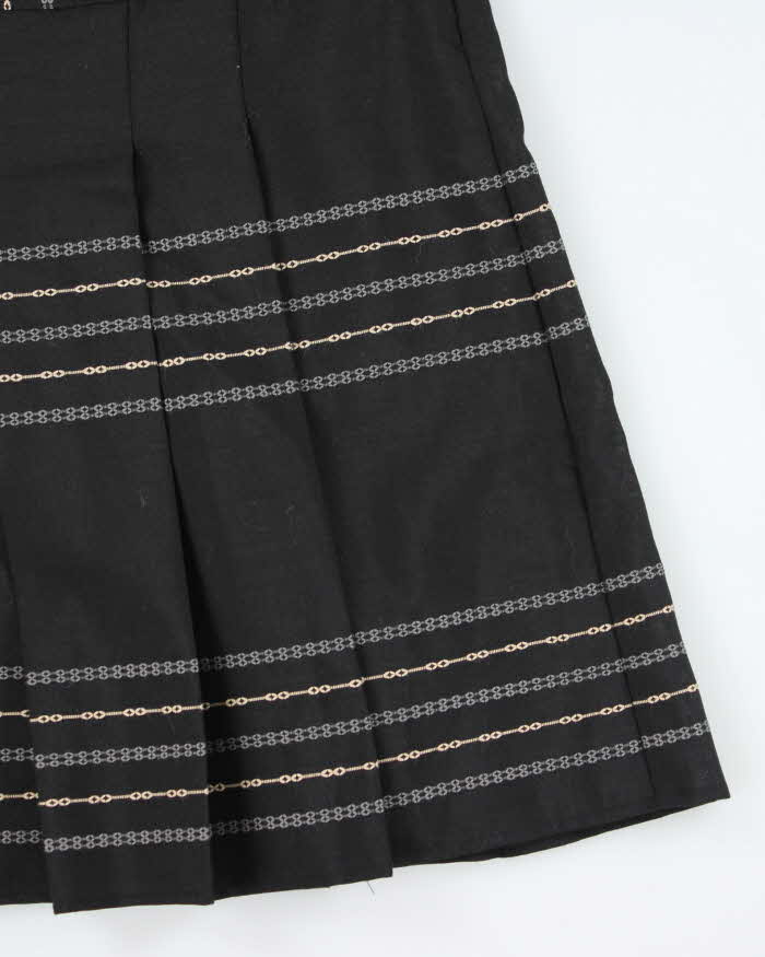 Vintage Y2k 00s EC Pleated Pattern Skirt - M