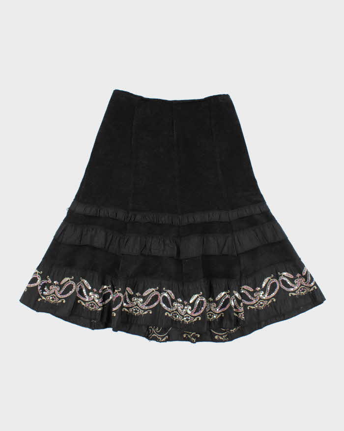 Vintage Y2k 00s Sequin Tiered Skirt - XS