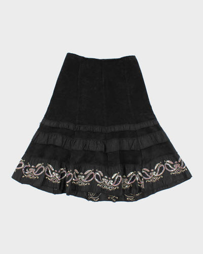 Vintage Y2k 00s Sequin Tiered Skirt - XS