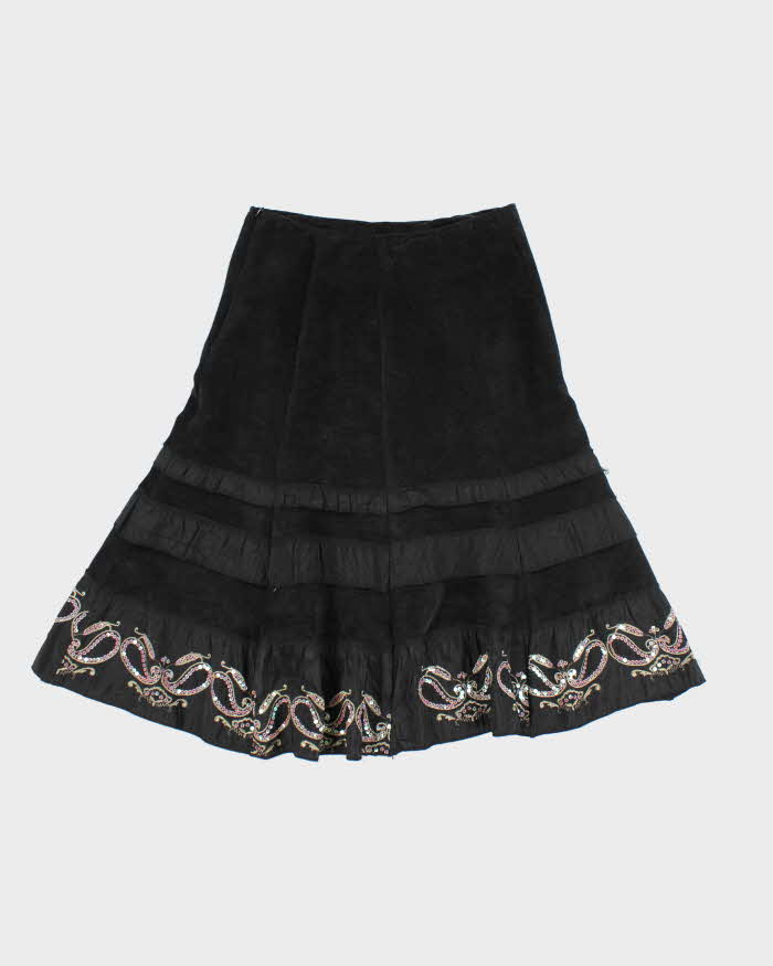 Vintage Y2k 00s Sequin Tiered Skirt - XS