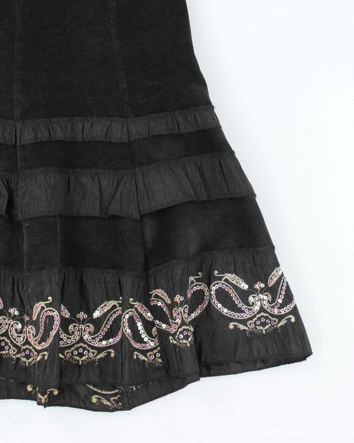 Vintage Y2k 00s Sequin Tiered Skirt - XS