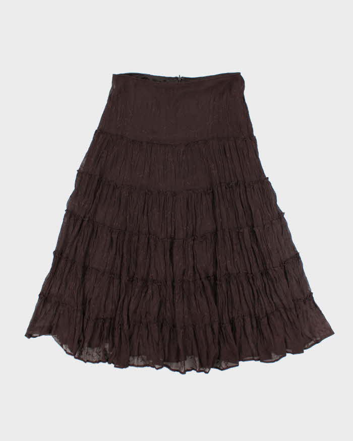 Vintage Y2k 00s Jessica Brown Embroidered Tiered Skirt - S