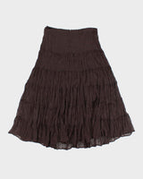 Vintage Y2k 00s Jessica Brown Embroidered Tiered Skirt - S
