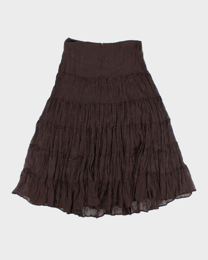 Vintage Y2k 00s Jessica Brown Embroidered Tiered Skirt - S