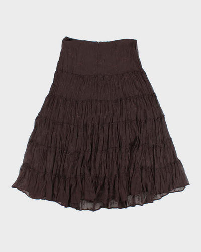Vintage Y2k 00s Jessica Brown Embroidered Tiered Skirt - S