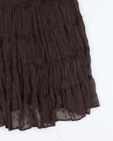 Vintage Y2k 00s Jessica Brown Embroidered Tiered Skirt - S